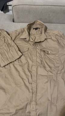 Michael Kors Mens Stretch Cotton Shirt Jacket Fog